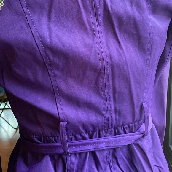Purple Guess lightweight short trenchcoat. Pea coat. - Picture 3 of 7